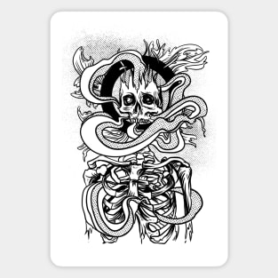 Abstract Skeleton Pattern Design Magnet